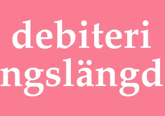 Synonym debiteringslängd