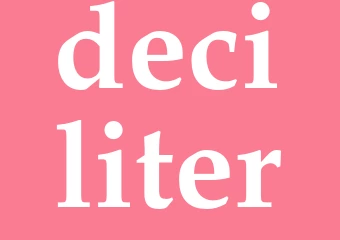 Synonym deciliter