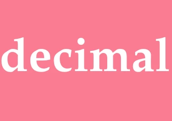 Synonym decimal