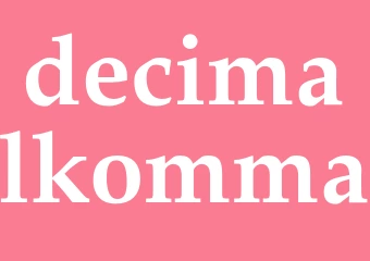 Synonym decimalkomma