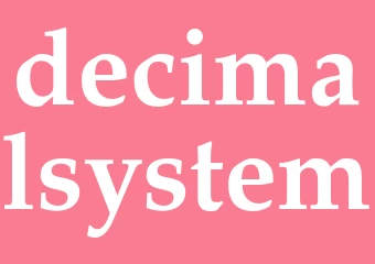 Synonym decimalsystem