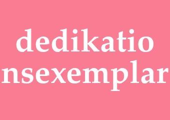 Synonym dedikationsexemplar