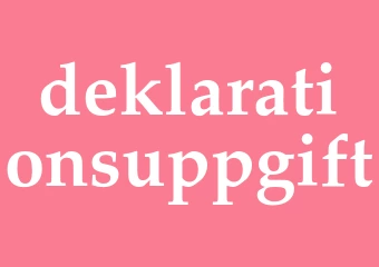 Synonym deklarationsuppgift