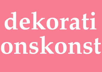 Synonym dekorationskonst