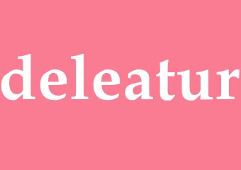 Synonym deleatur