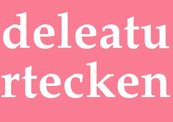 Synonym deleaturtecken