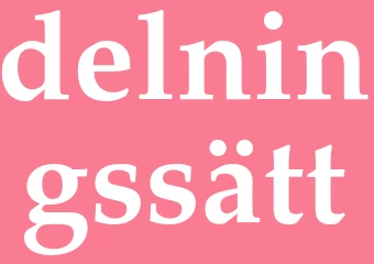 Synonym delningssätt