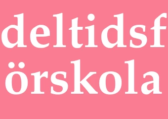 Synonym deltidsförskola