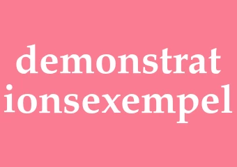 Synonym demonstrationsexempel