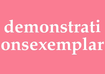 Synonym demonstrationsexemplar