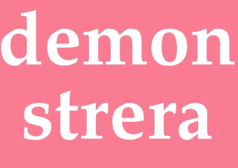 Synonym demonstrera
