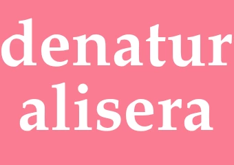 Synonym denaturalisera