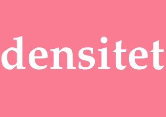 Synonym densitet