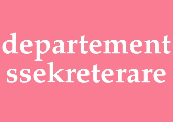 Synonym departementssekreterare