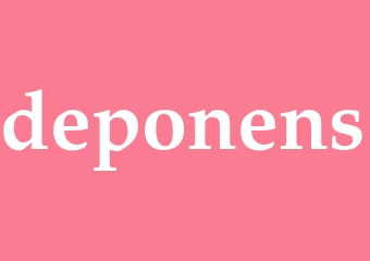 Synonym deponens