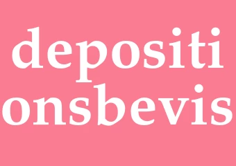 Synonym depositionsbevis