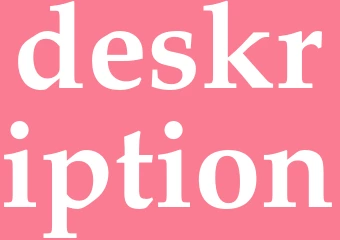 Synonym deskription