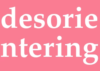 Synonym desorientering
