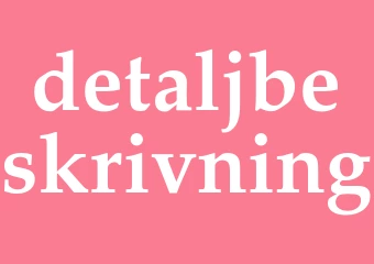 Synonym detaljbeskrivning