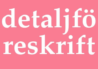 Synonym detaljföreskrift