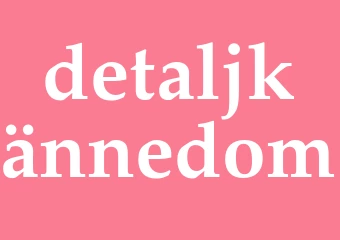 Synonym detaljkännedom