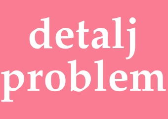 Synonym detaljproblem