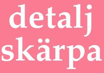 Synonym detaljskärpa