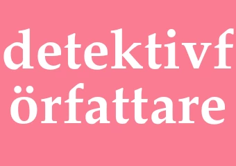 Synonym detektivförfattare