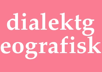 Synonym dialektgeografisk