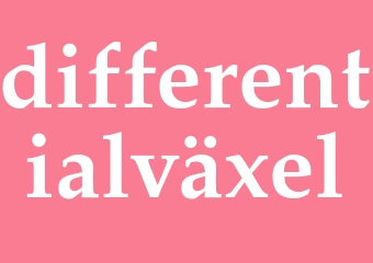 Synonym differentialväxel