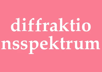 Synonym diffraktionsspektrum