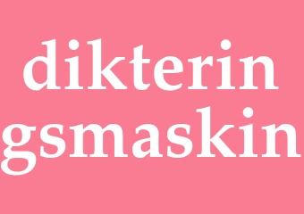 Synonym dikteringsmaskin