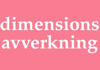 Synonym dimensionsavverkning