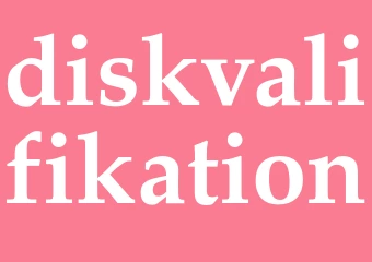 Synonym diskvalifikation