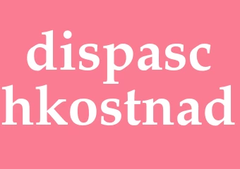 Synonym dispaschkostnad