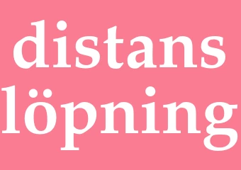 Synonym distanslöpning