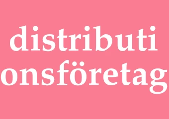 Synonym distributionsföretag