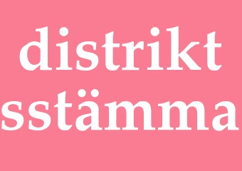 Synonym distriktsstämma