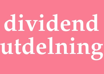Synonym dividendutdelning