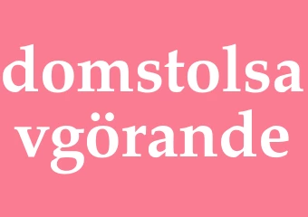 Synonym domstolsavgörande