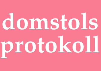 Synonym domstolsprotokoll
