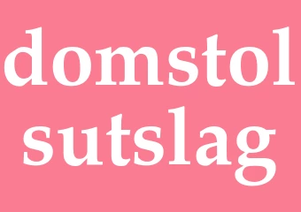Synonym domstolsutslag
