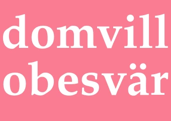 Synonym domvillobesvär