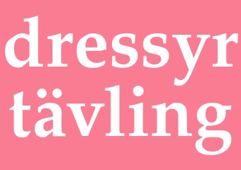 Synonym dressyrtävling