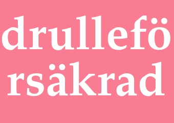 Synonym drulleförsäkrad
