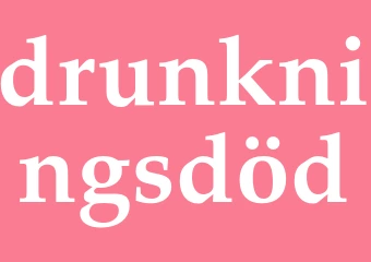 Synonym drunkningsdöd