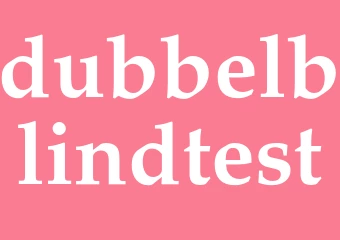 Synonym dubbelblindtest