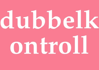 Synonym dubbelkontroll