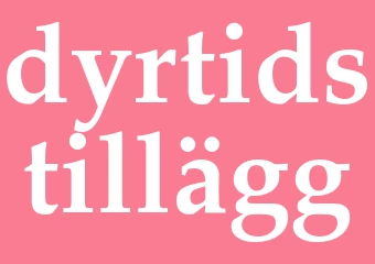 Synonym dyrtidstillägg