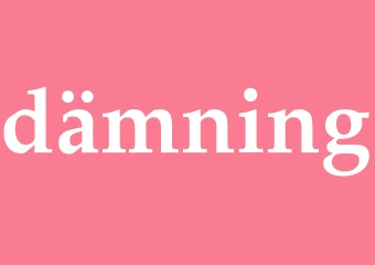 Synonym dämning